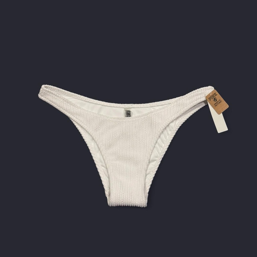 Victoria’s Secret PINK Cheeky Brazilian White Bikini Bottoms Size M - NWT